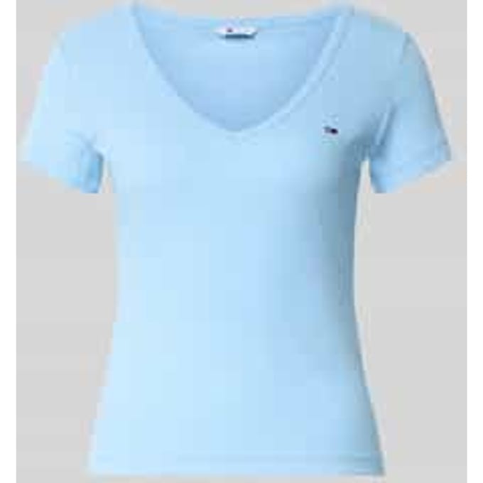 Slim fit T-shirt van katoenmix