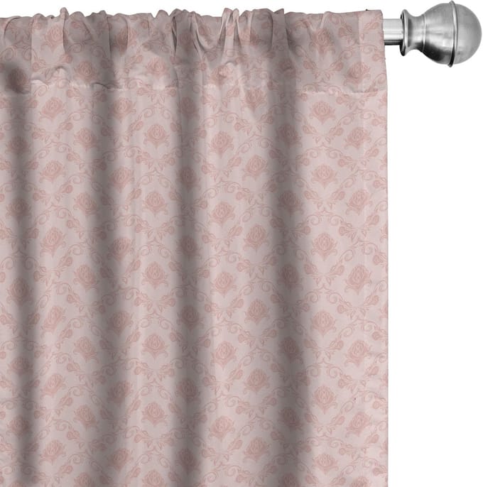 ABAKUHAUS gordijnen – 2-delige set 75x175 cm – microvezel, rosé blush