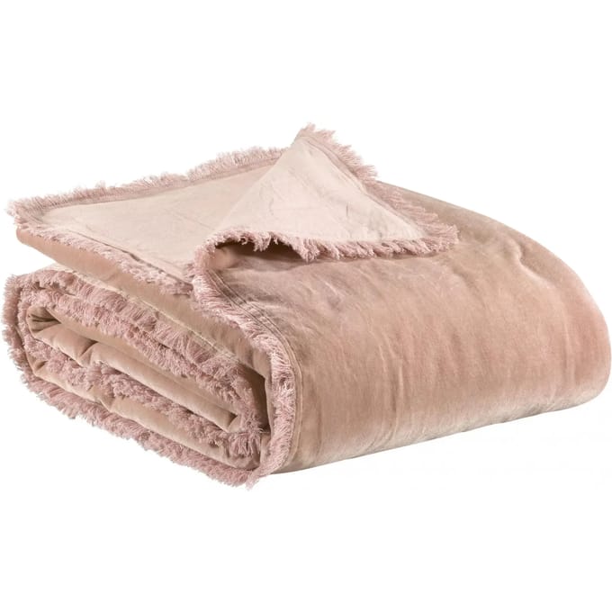 VIVARAISE - Effen plaid Fara Pink 135 x 200