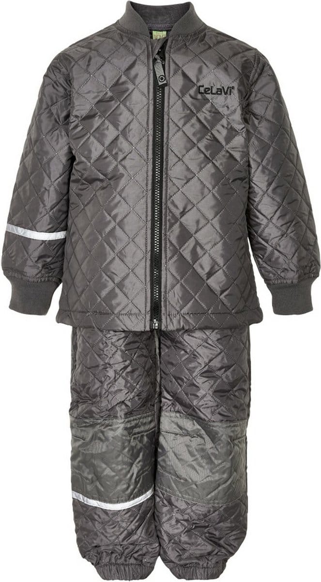 Celavi - Basic thermoset voor kinderen - Solid - Grijs - maat 110cm