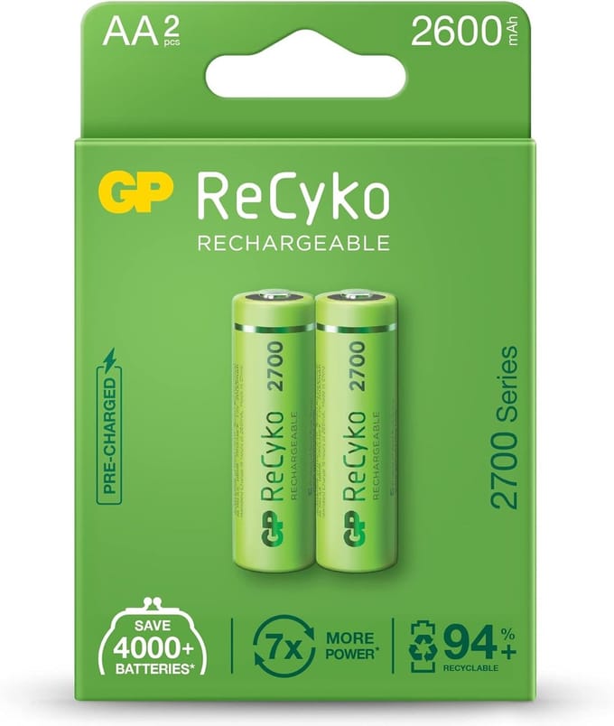 Oplaadbare Batterijen - AA Mignon HR06 - Apparaten Voeden - Hoge Capaciteit 2700mAh - Standaard Formaat