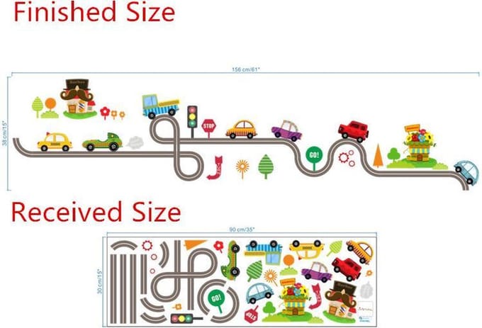 Decoratieve muursticker | kinderen | Auto's