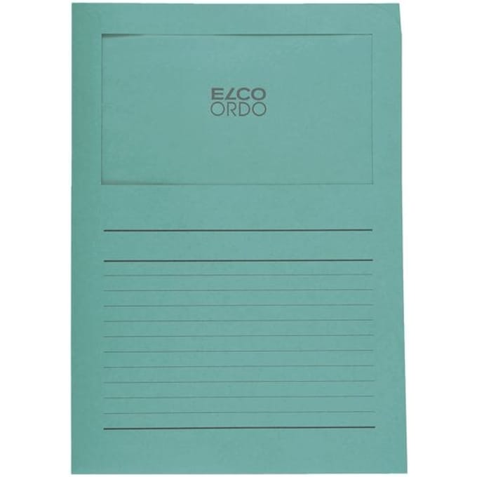 Elco Ordo Cassico L-map met venster A4 100 stuks 220 x 310 mm smaragdgroen