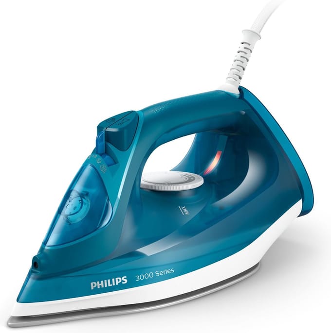 Fer à repasser - PHILIPS - DST3040/70 - A vapeur avec système anticalcaire intégré - 40gr/min vapeur continue - 2400W - Bleu bleu