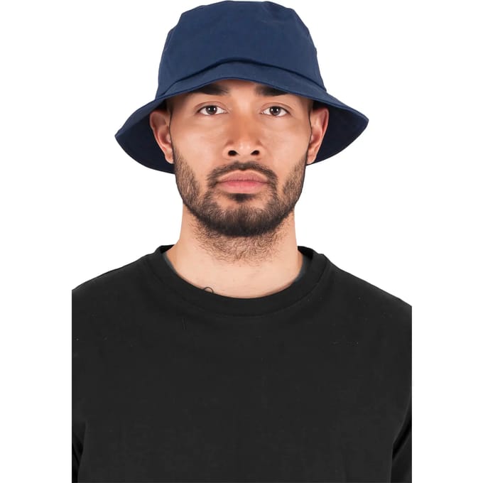 Flexfit, Cotton Twill Bucket Hat (Vissershoed), One Size, Navy, Per Stuk.