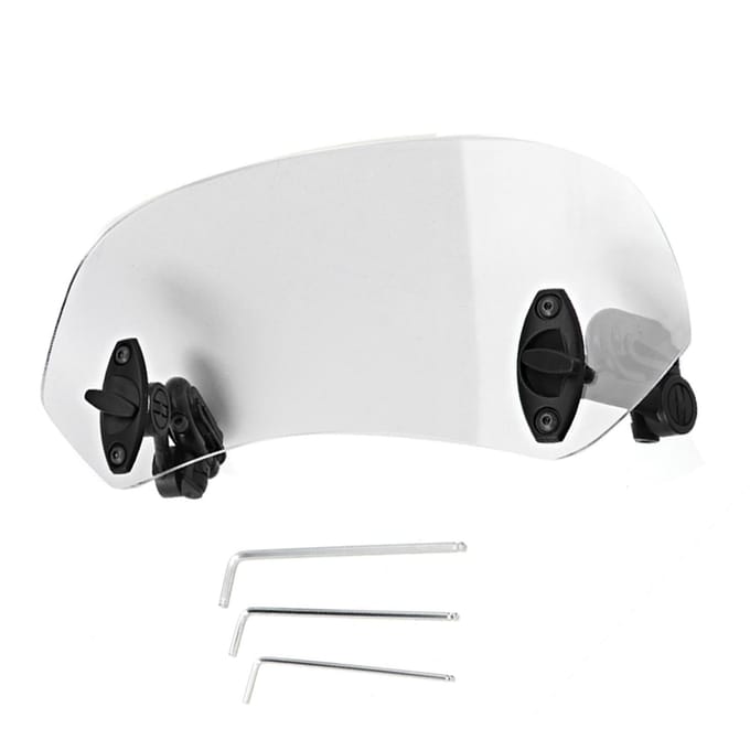 Universele Motorfiets Verstelbare Clip-On Windscherm Windgeleider Windscherm Accessoires wit