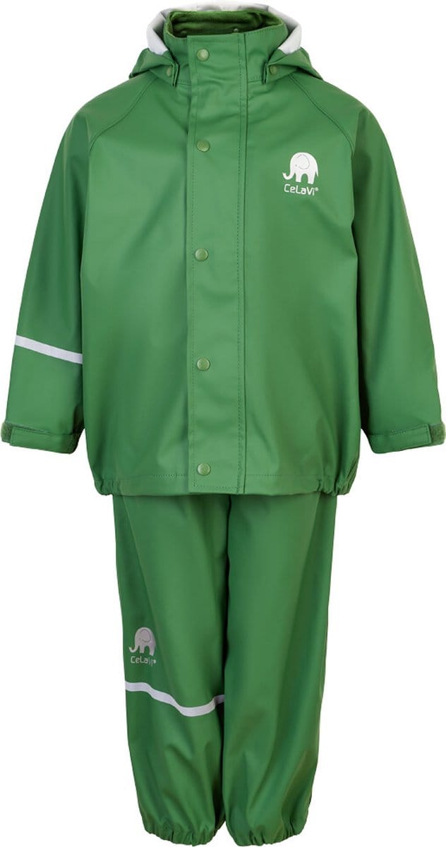 CeLaVi - Basic regenpak voor kinderen - Iepgroen - maat 80cm