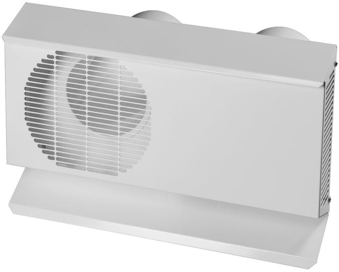 Pluggit Weerbestendig rooster DN150, dubbel, staalplaat, wit, hartafstand 230 mm, WSG150D