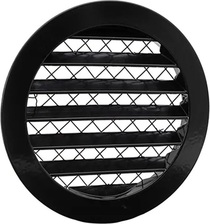 Nedco BV Aluminium schoepenrooster Ø150mm Zwart