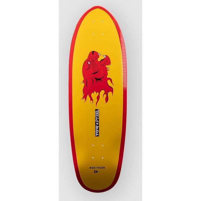 YOW Red Tiger 32.6" Pyzel x Surfskate Deck patroon