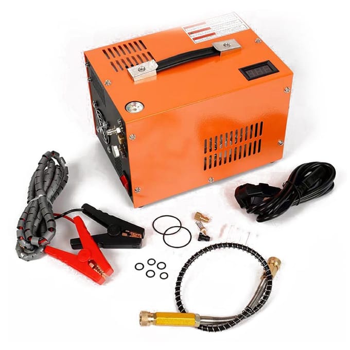 4500PSI Hogedruk LED-display luchtcompressor met koelventilator Intelligente draagbare luchtcompressor EU Plug