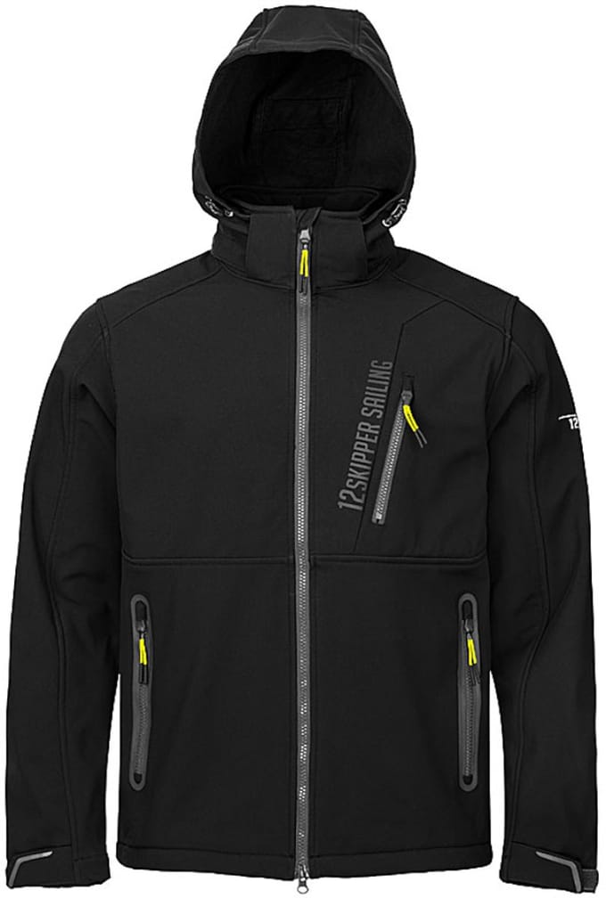 12skipper Amundsen Softshell jas heren / dames zwart, maat S