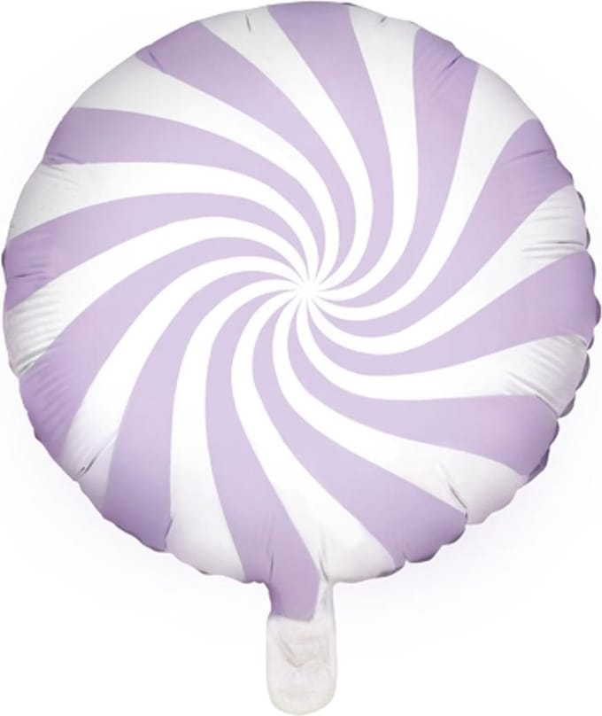 Partydeco - Folieballon candy swirl Lila