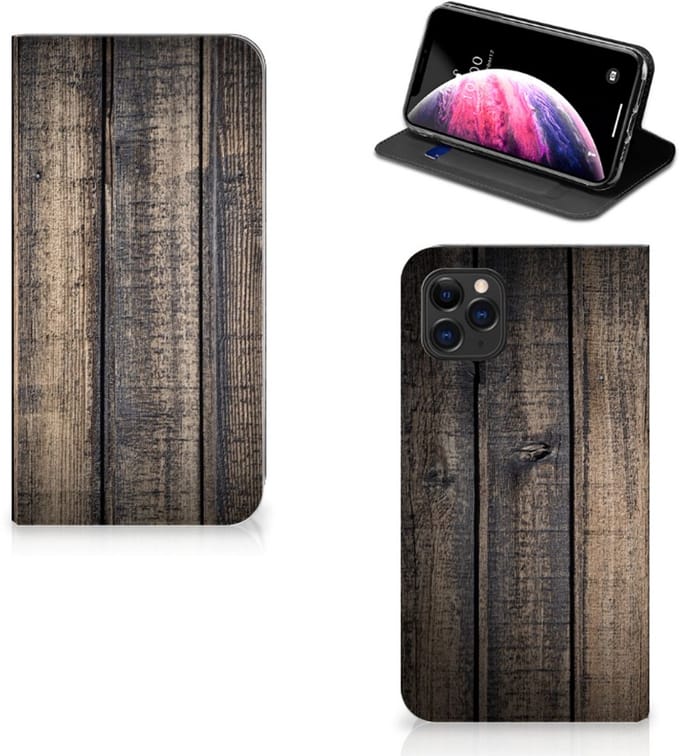 Apple iPhone 11 Pro Max Book Wallet Case Steigerhout