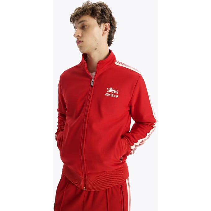 Gestreepte Half Col Sweater met Rits