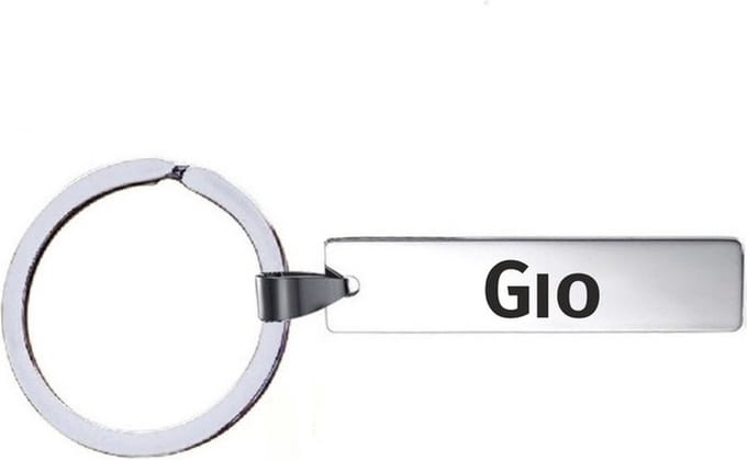 Sleutelhanger Met Naam - Gio - RVS