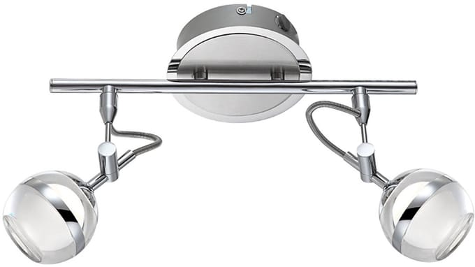 LED-plafondlamp, plafondspot, woonkamerlamp, verstelbare spots, zilver, chroom