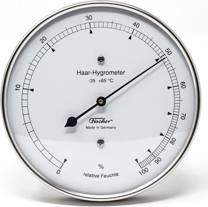 Fischer - Haarhygrometer ø 103 mm - Fijnmechanisch Meetinstrument