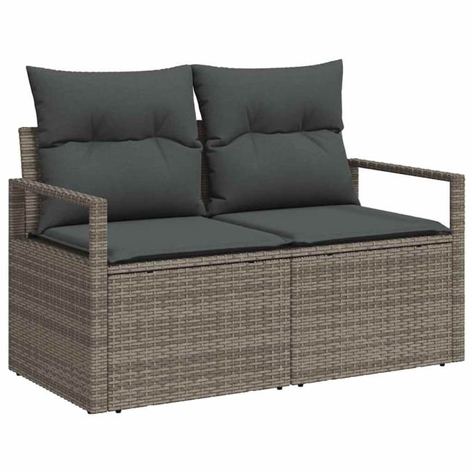 vidaXL Bankstel 6 st 5-Aantal zitplaatsen Grijs poly rattan