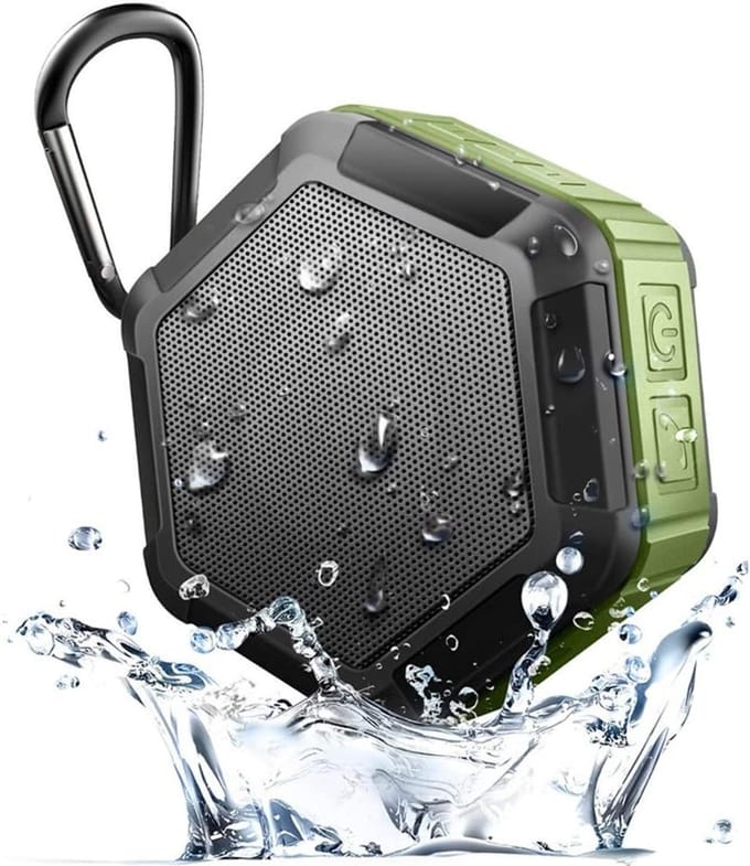 Draagbare Bluetooth Luidspreker - Mini Subwoofer - Muziek Luisteren Buiten - IP65 Waterdicht - 90x81x41mm - Groen