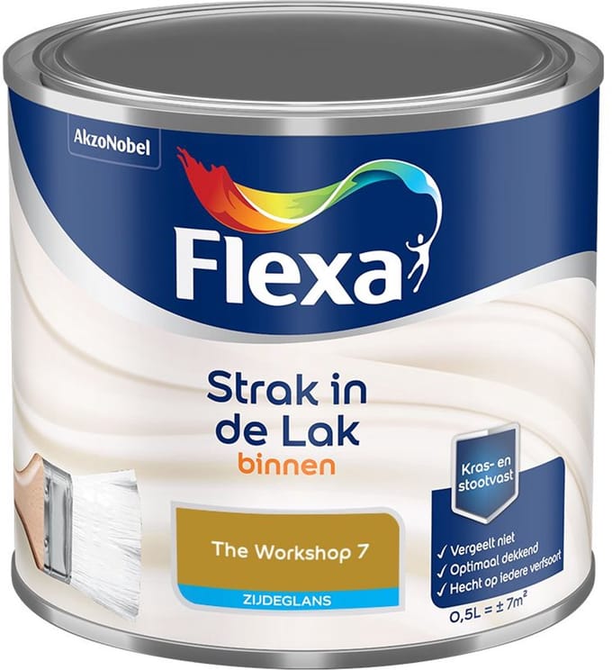 Flexa - Strak In De Lak Binnenlak Zijdeglans - The Workshop 7 - Mengverf - 500 Ml