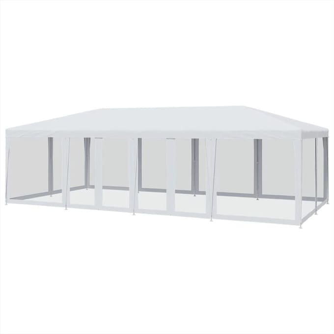 Feesttent - Tuinprieel - Buitenfeest - Insectenwering - 8x4 meter - Wit