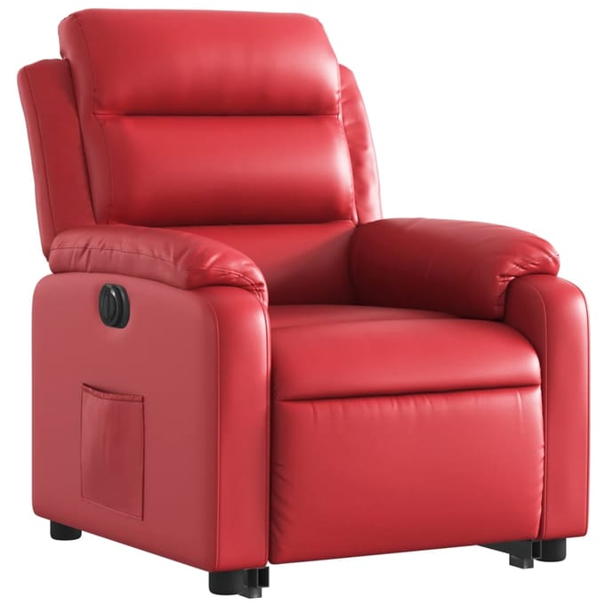 vidaXL - Sta-op-stoel - elektrisch - kunstleer - rood