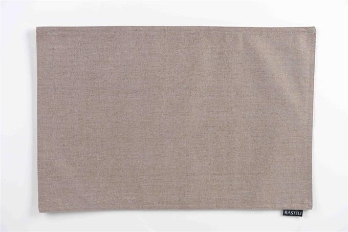 Rasteli - Placemat - katoen; polyester - grijs - B45 x L30 cm - 2 stuks