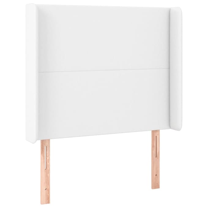 vidaXL - Hoofdbord - LED - 103x16x118/128 - cm - kunstleer - wit