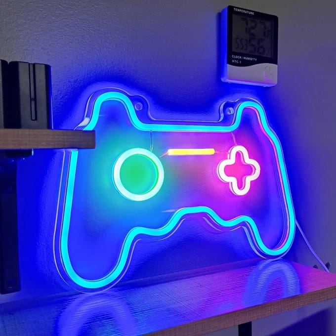Neon led wandlamp - Game Controller lamp - Neon verlichting - dimbaar - 28 x 41 cm