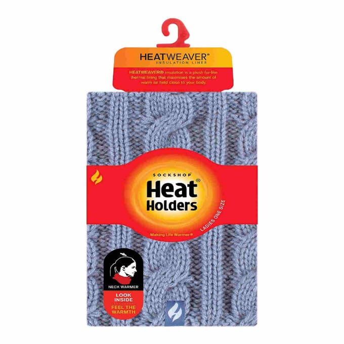 Dames Kabelgebreide Fleece gevoerde Thermo Nekwarmer