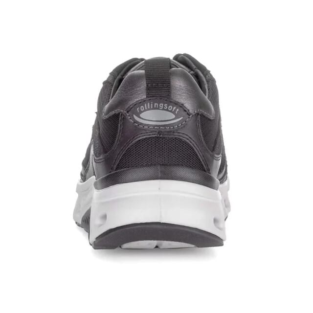 Gabor rollingsoft sensitive 76.986.47 - dames rollende wandelsneaker - Zwart - maat 37 (EU) 4 (UK)
