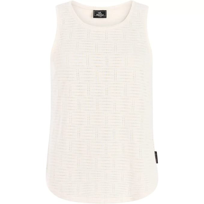 Protest PRTDavis - Singlet Dames - Mouwloos - Ronde hals - Loose fit - Crème