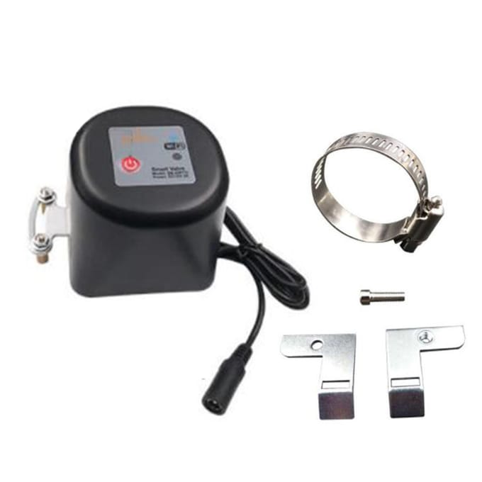Vanne d'eau intelligente WiFi avec minuterie, contrôleur de vanne d'arrêt automatique, domotique EU Plug noir