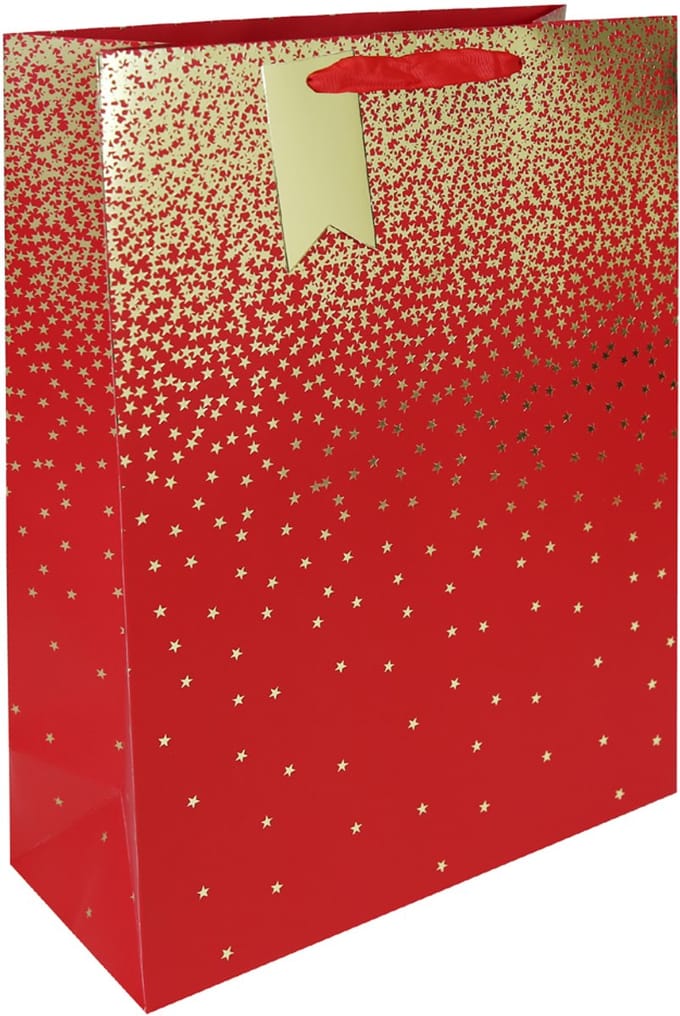 Clairefontaine Kerst cadeautas 'Sterrenregen rood