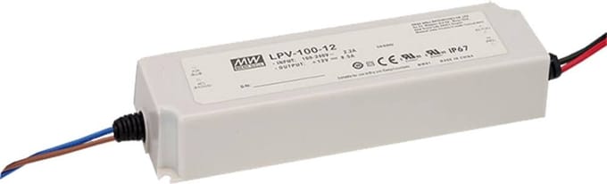 Mean Well LPV-100-48 LED-transformator Constante spanning 100 W 0 - 2.1 A 48 V/DC Niet dimbaar, PFC-schakeling, Overbel