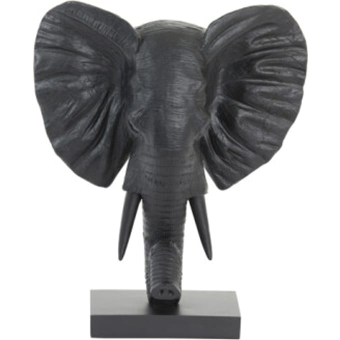 Light & Living Ornament Elephant - Zwart - 30x15x35.5cm - Modern