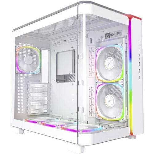 MONTECH KING 95 PRO Tempered Glass ARGB Midi-tower PC-behuizing Wit