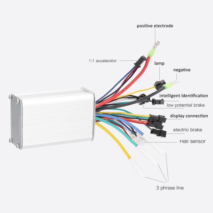 24 V-48 V/36 V-60 V 350 W Motor Borstelloze Controller LCD Display Duim gaspedaal Elektrische Fietsen type 1
