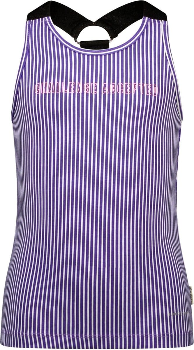 B.Nosy meisjes top met verticale strepen Challenge Accepted Deep Purple Stripe