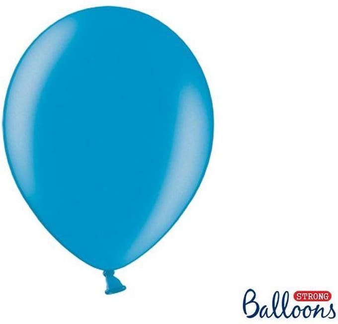 Metallic Ballonnen Caribbean Blauw (50st)