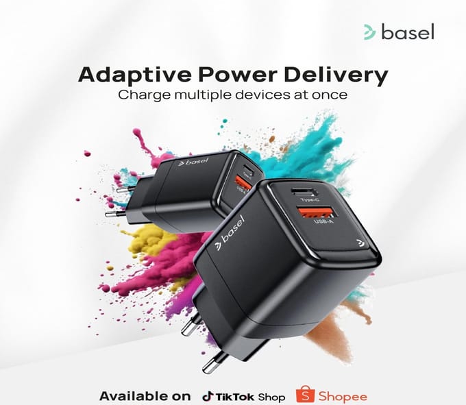 Basel ADAPT QC3.0 Type C+USB 20W PD Fast Charger