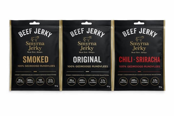 Beef Jerky Mega Mix – 12 x 50g – 3 Smaken