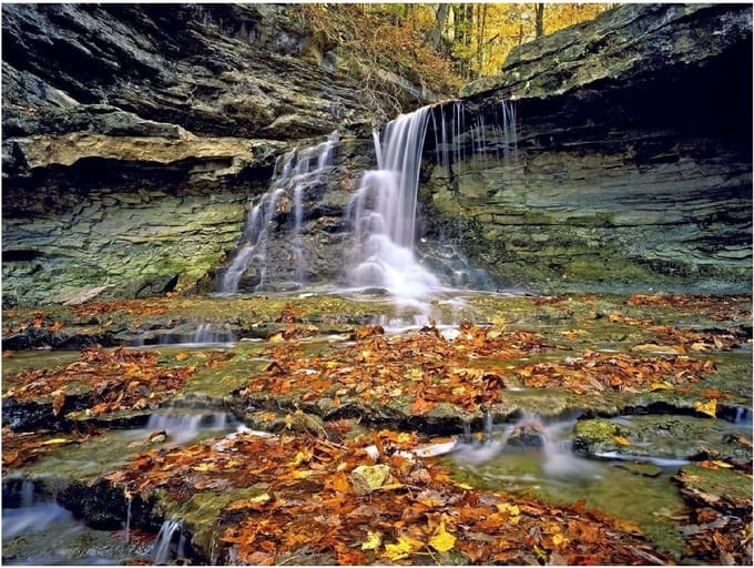 Legpuzzel 500 stukjes - Houten puzzel - Ontspanning thuis - Inclusief poster - 52x38cm - Waterval