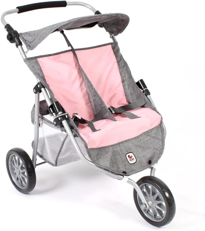 Luxe Dubbele Joggingwagen voor Tweeling - Gemakkelijk Vervoer