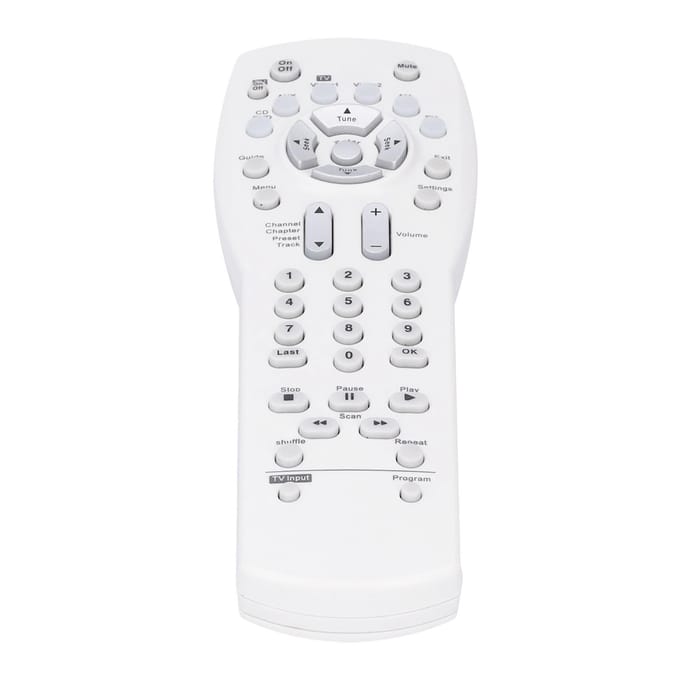 TV DVD VCR AUX o Video Media Center Systeem Controller voor AV 3‑2‑1 Serie Wit wit