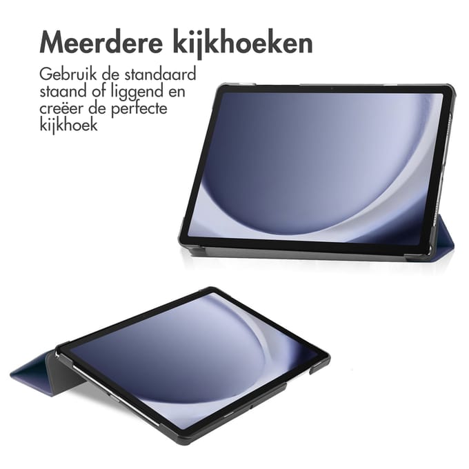 imoshion Tablet Hoes - Geschikt voor Samsung Galaxy Tab A9 Plus - Trifold Bookcase - Donkerblauw