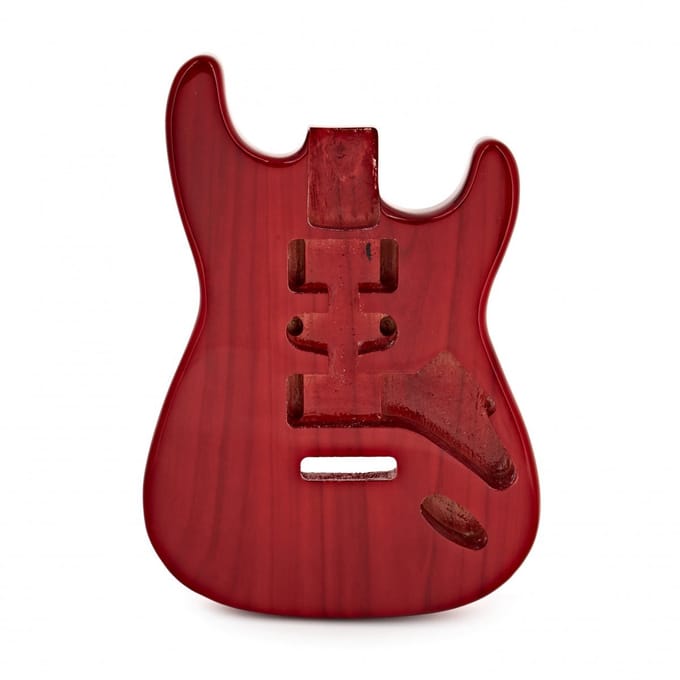 Elektrische Gitaar Body, Transparent Red