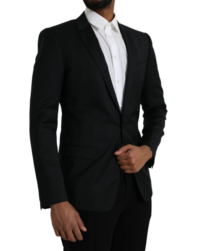Klassieke Pas Blazer Effen Zwart