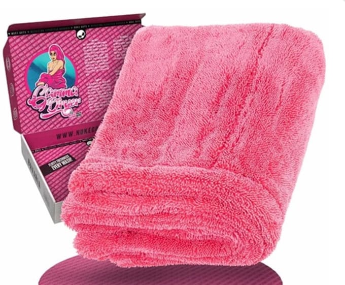 Nuke guys Droogdoek - 1400 GSM, 50x80cm -roze - verpakt